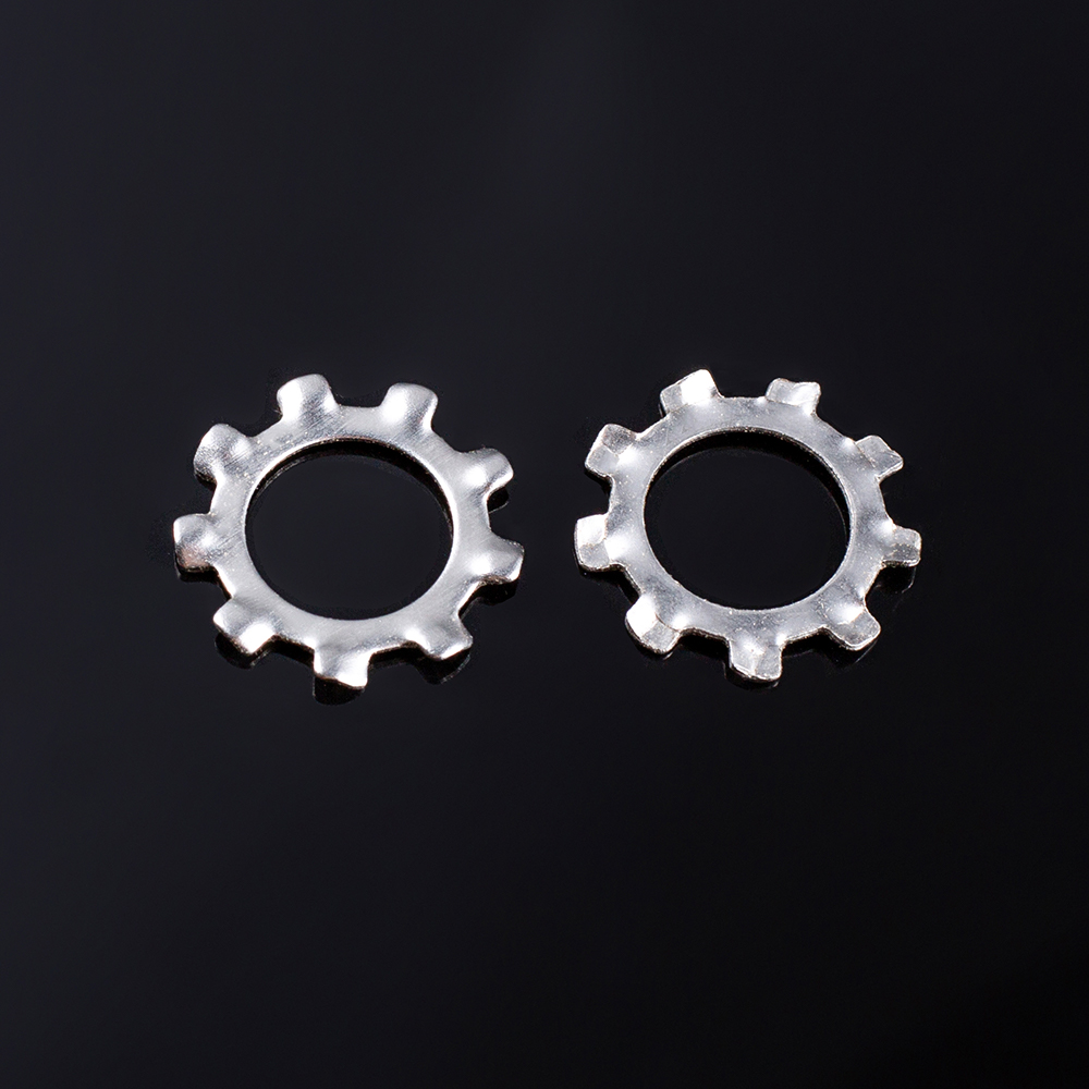 external tooth lock washer teeth detail